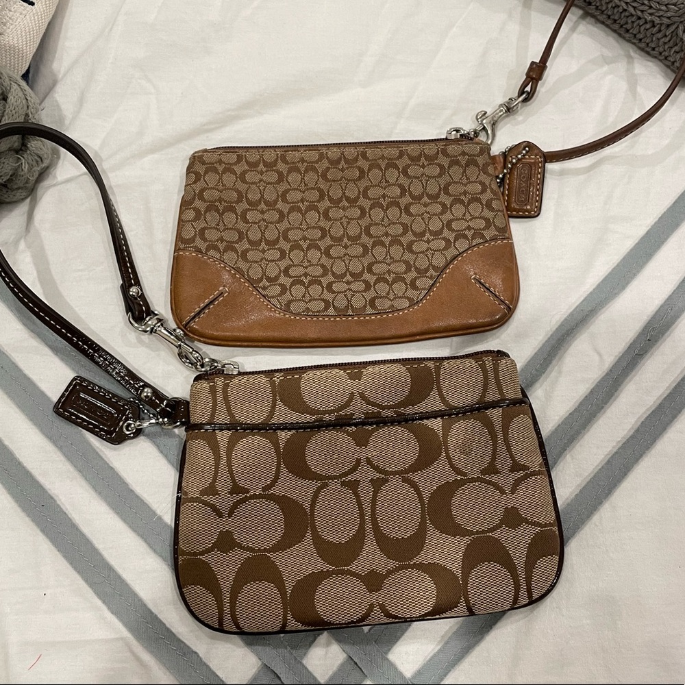 Bundle of two coach wristlets